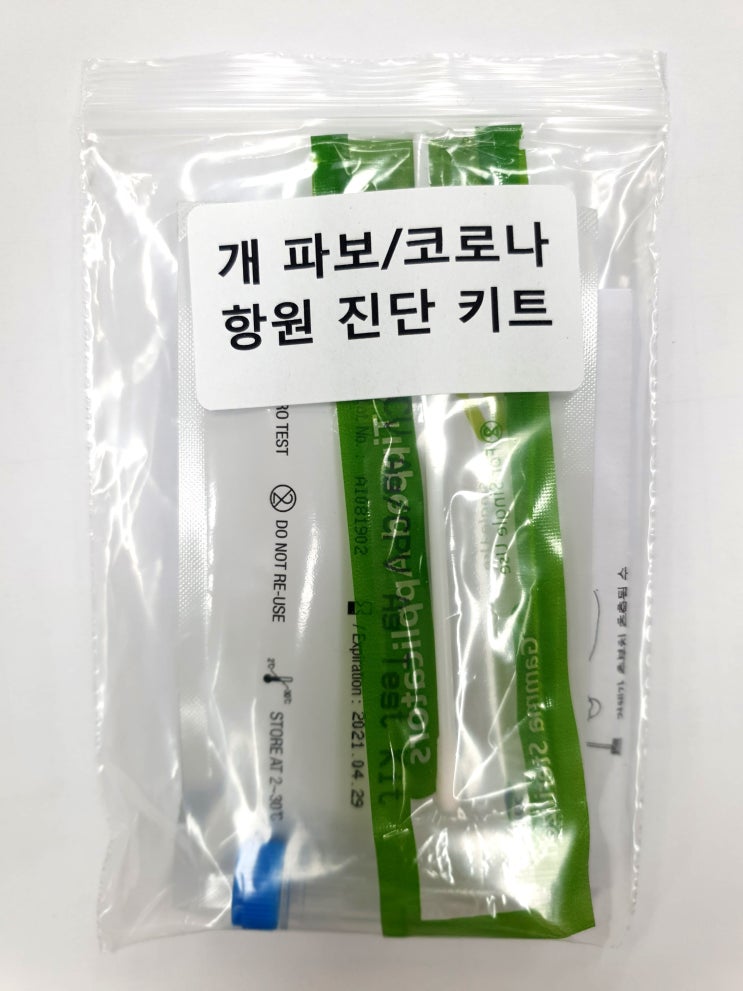  [인천 고은동물약국]개·강아지 파보/코로나항원 동시진단키트(부천,시흥,인천)