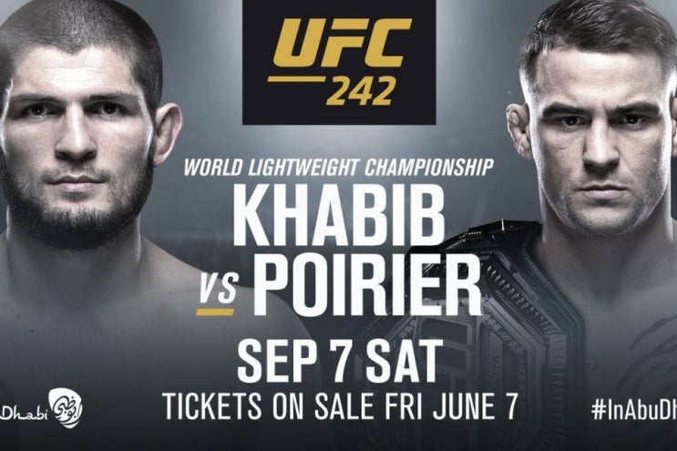  2019.09.07 UFC 242 라이트급 챔피언 전 - 하빕 vs 포이리에