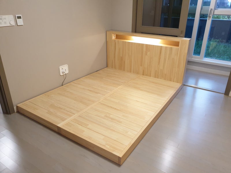 킹침대 프레임 편백나무 침대 맞춤제작했어요!