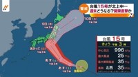 [일본뉴스] 台風１５号が北上中   週末どうなる？ 関東直撃か-태풍 15호가 북상중   주말에 어떻게 지내? 관동직격인가?