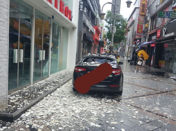  태풍 13호 링링이가 휩쓸고간 모습입니다 ~