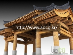  3D전통대문소스,3D기와지붕소스,한옥 3D대문,3포 솟을대문,korean traditional, 3dmax 3D소스,전통3D소스,한옥3D소스