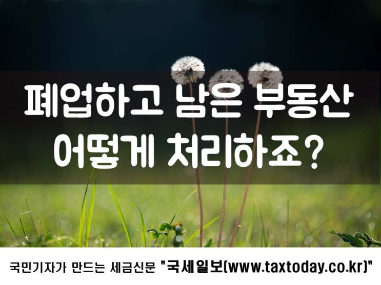 폐업하고 남은 부동산, 어떻게 처리하죠?