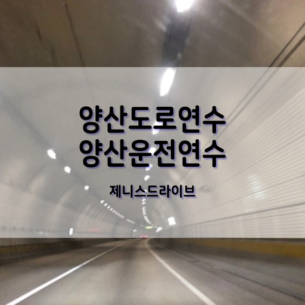  양산물금도로연수 자차 운전연수 전문 제니스드라이브