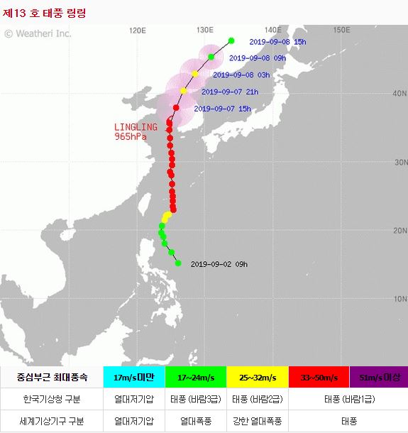  제 13호 초강력 태풍 '링링' - 태풍 경보 발령! 대처요령  by. 청주오토글라스