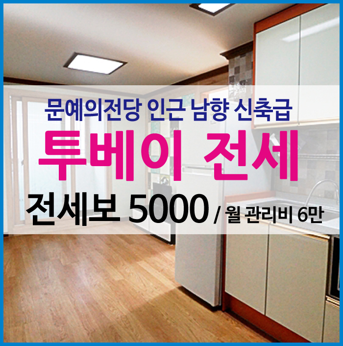  문예의전당 인근 남향 신축급 투베이전세
