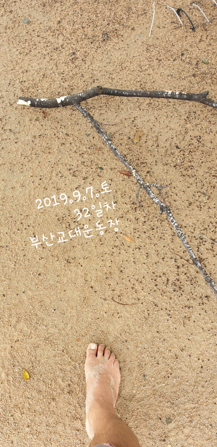  맨발 32일차 ㅡ부산교대운동장