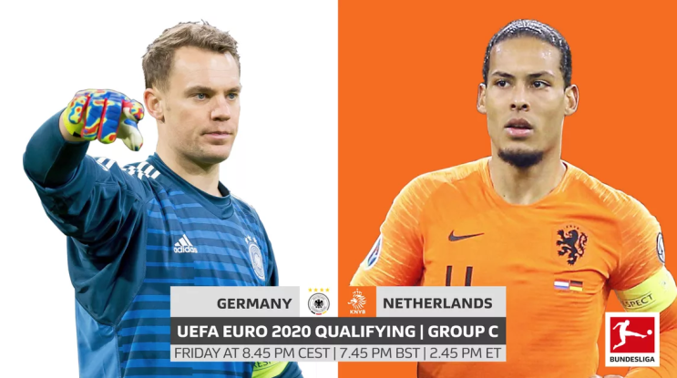 [경기 프리뷰]UEFA 유로 2020 예선 C조 독일 vs 네덜란드