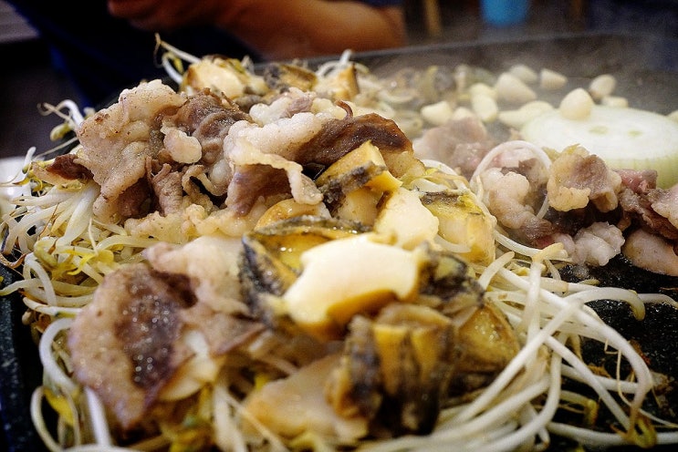  가락시장역 맛집 전복문어갈비찜 삼합구이