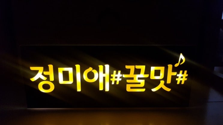  연예인피켓 led 조명피켓 정미애#꿀맛