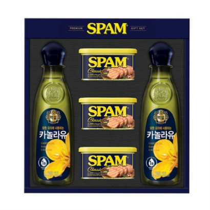  CJ제일제당 스팸 고급유 7호 선물세트 + 쇼핑백(33% 할인)