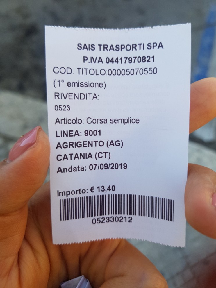 아그리젠토~카타니아 "뿔만" 버스 요금 & 이용방법 / 혼자 시칠리아 여행