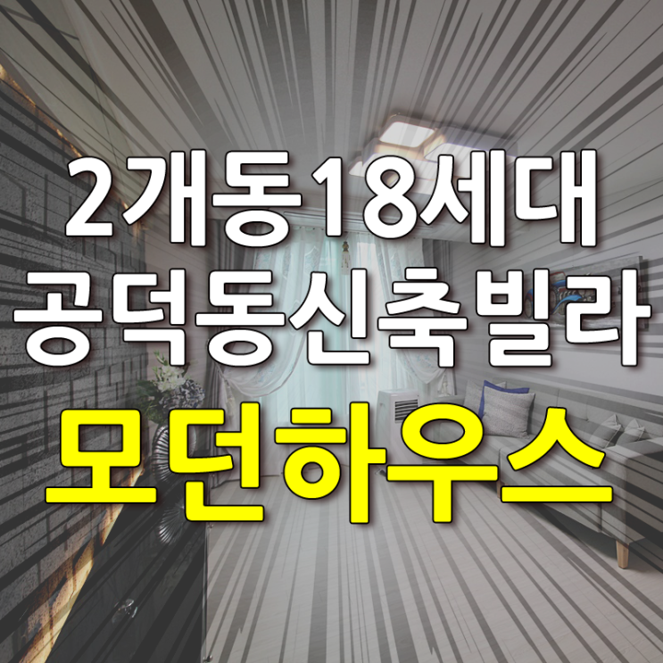  2개동18세대 마포구 공덕동신축빌라 모던하우스