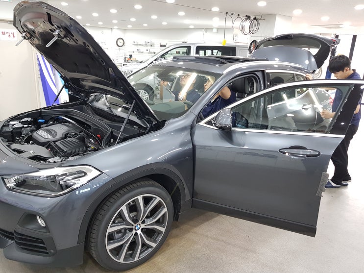  성남레인보우썬팅 BMW X2 전면 33% 측후면 15%시공