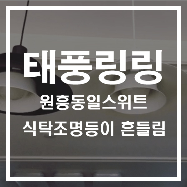  태풍'링링' 덕양구 도래울마을 현장 - 조명등이 흔들거리는-