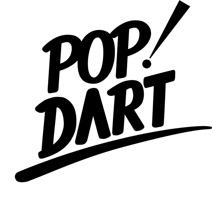  팝다트 로고 png (블랙) - 다트렌탈 다트임대 다트