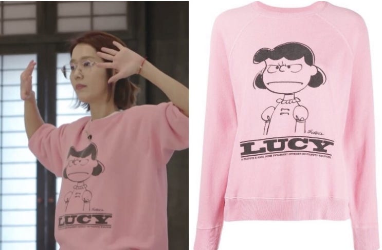  캠핑클럽 이진 핑크색 맨투맨은 마크제이콥스! MARC JACOBS Ⅹ Peanuts
