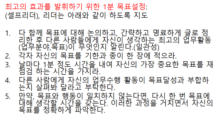  최고의 성과를 올리는 1분 목표설정_셀프리더를 육성하는 1분 경영법-4