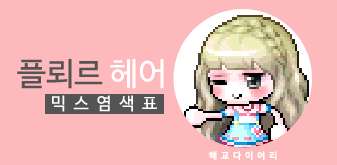  [KMS 캐시] 메이플스토리 플뢰르 헤어 믹스염색표(믹염)_ 2019 Ver.
