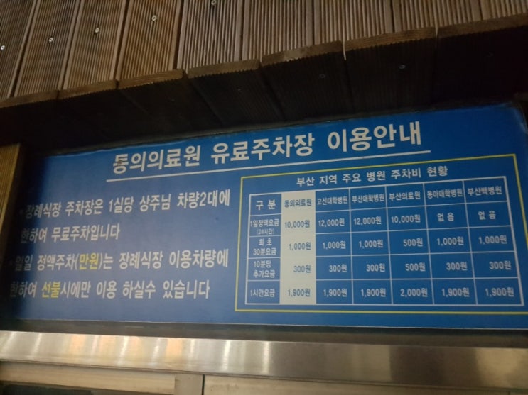  부산 동의의료원 장례식장 주차, 부의금을 위한 ATM