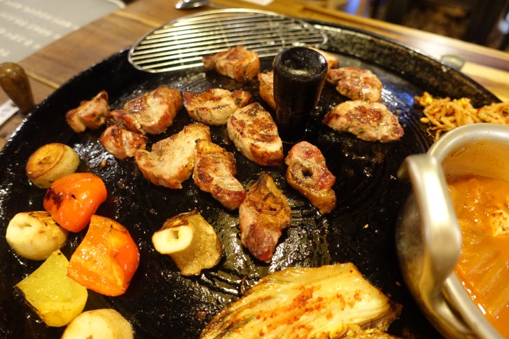 잠실새내삼겹살 분위기 짱 좋았던 화덕고깃간 신천본점!