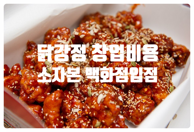 닭강정창업비용과 백화점입점하기!