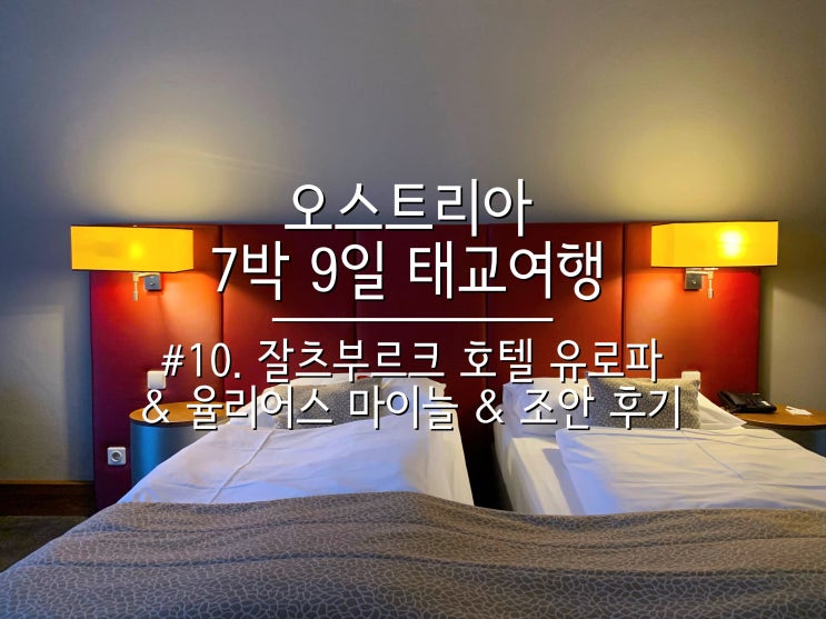  [오스트리아태교여행#10]율리어스마이늘카페 / 빈에서 잘츠부르크 이동하기 / 잘츠부르크 유로파 호텔 / 잘츠부르크 중앙역 조안(JOHANN) 레스토랑