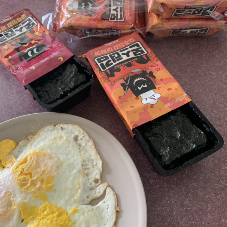  몬스터김 불닭맛 ,,! 매운맛처돌이는 좋아죽쏘 성경김