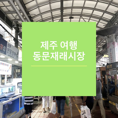  제주 동문재래시장 주차 야시장 개장시간 솔직후기