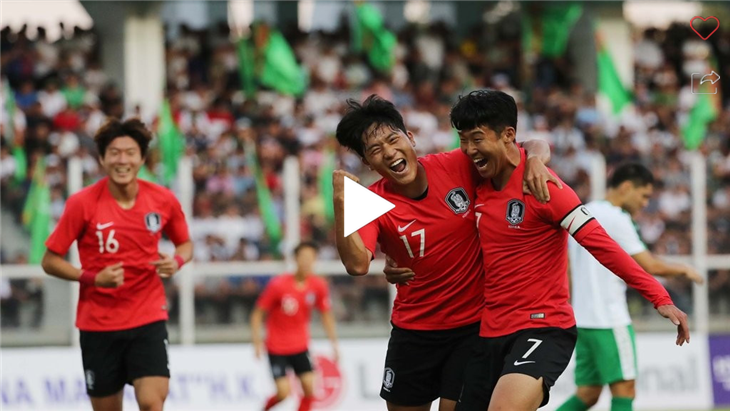  한국 투르크메니스탄 2-0 하이라이트.9월10일