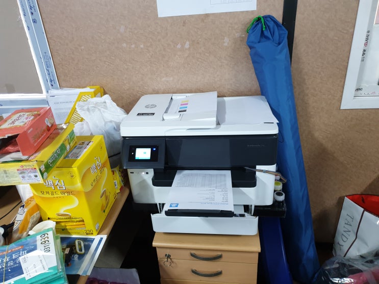  HP 7740 A3 팩스복합기 2단급지 최강 무한잉크 임대 (파주 와동동 운정푸르지오 분양사무실)