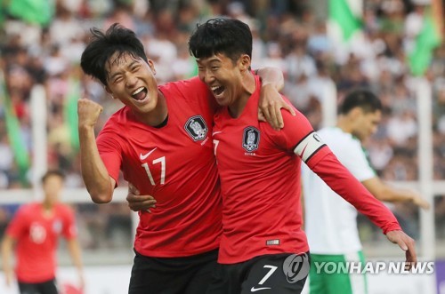  한국축구, 월드컵 10회 연속 본선행 시동…투르크멘에 2-0 승리