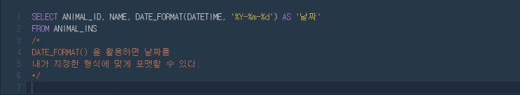  [Programmers/프로그래머스] DATETIME에서 DATE로 형변환 - MySQL
