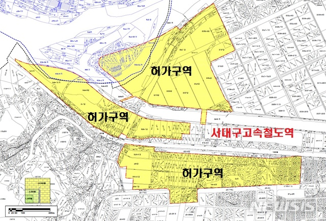  서대구고속철도역세권개발지 토지거래 허가구역 지정,대구 서구 지역