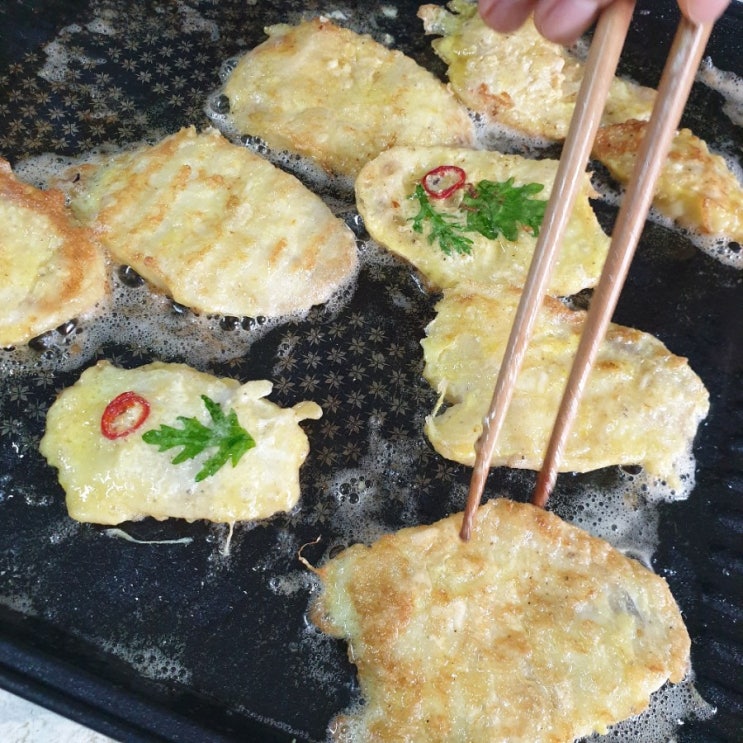  추석 전부치기 ,전예쁘게부치는법  & 송편만들기