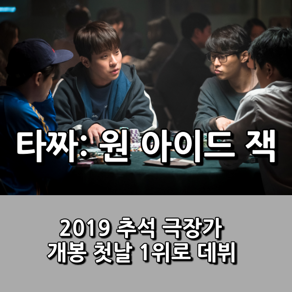  2019 추석 극장가 빅 3, <타짜: 원 아이드 잭>이 첫날 1위로 스타트.