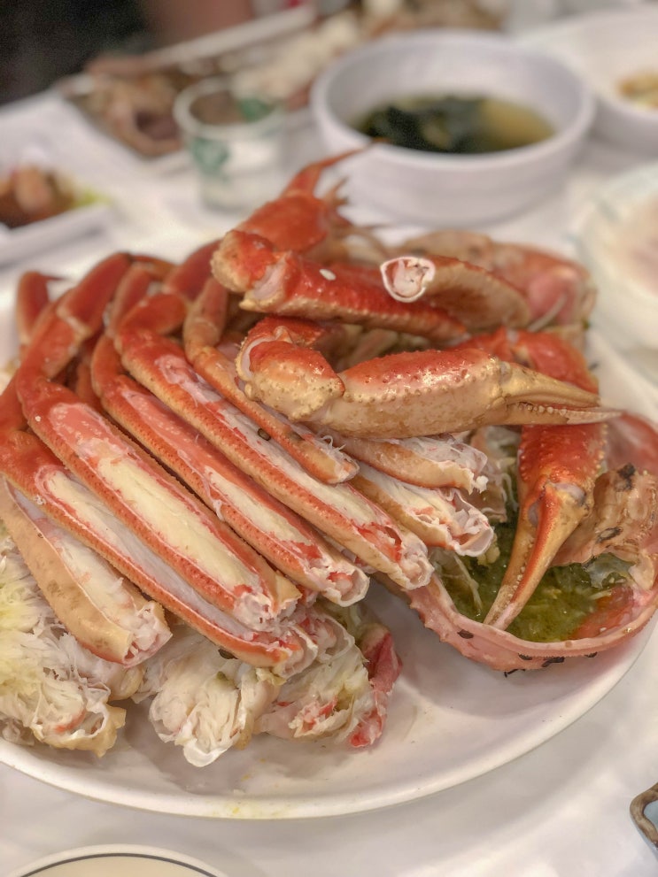  포항 죽도시장 맛집 대게랑 모듬회 먹으러~ '운하 회, 대게식당'