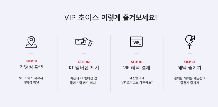 KT VIP초이스, VVIP, 더블할인 멤버십 할인혜택