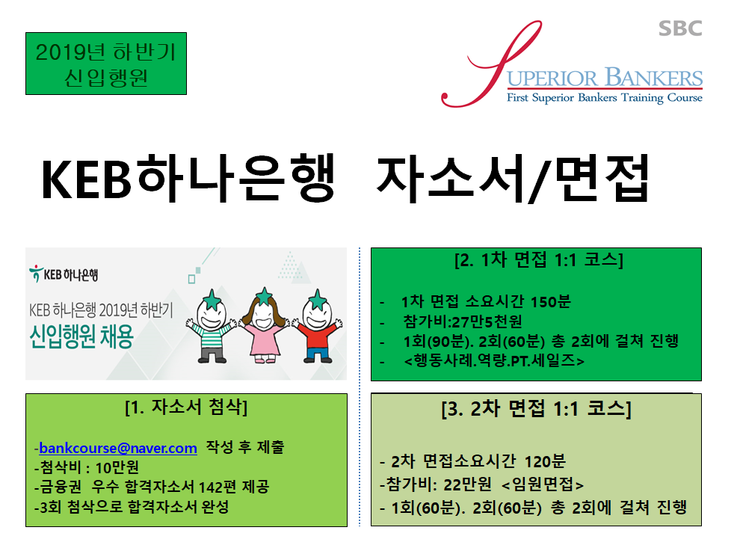  KEB하나은행 신입행원 [자소서, 면접]