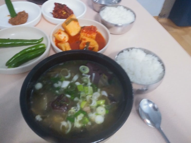  오늘 아침은 선지국