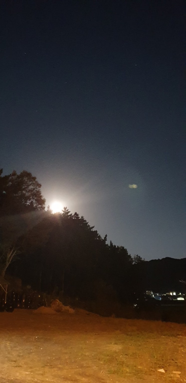  대구 달성군 하빈면 묘리 안곡골 구봉산 추석연휴 비상하는 대보름달 입니다