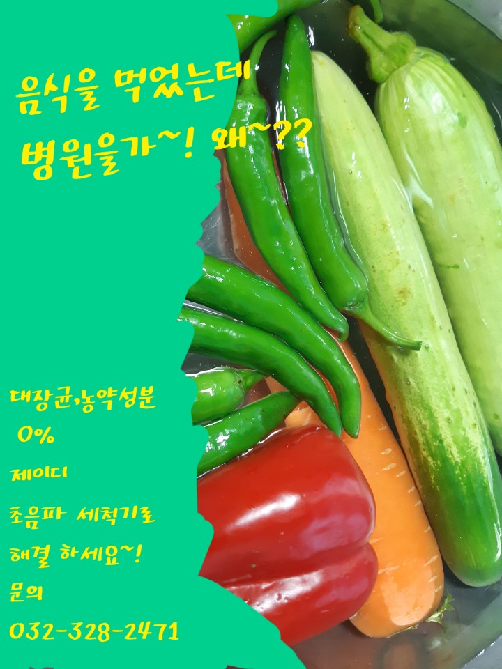  식당 야채  초음파 식기세척기  사용방법~!