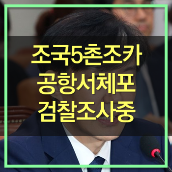  조국5촌조카 공항서 체포 검찰 조사중! 사모펀드 의혹 해결될까