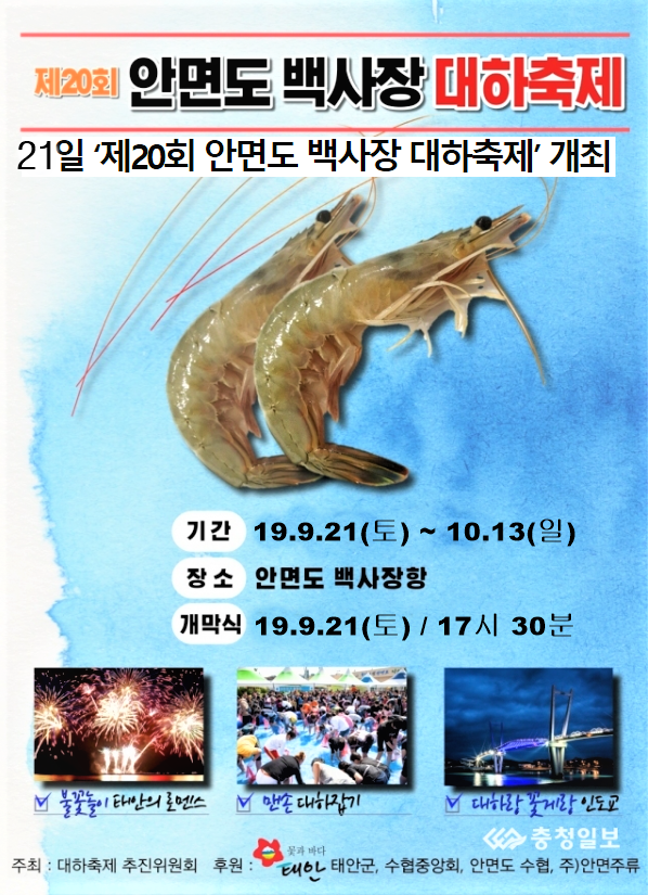  태안 안면도 꽃지 비치하우스 펜션 대하축제 가이드/백사장 대하축제/꽃개축제/안면도축제/백사장해수욕장