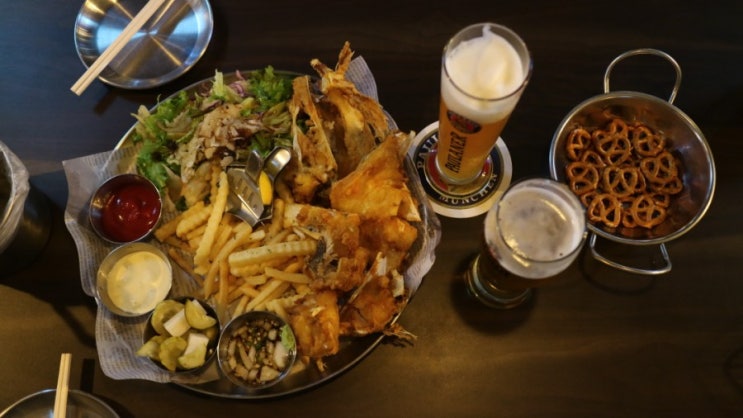  피쉬앤칩스 먹으러 수지맛집 브라운피쉬 수지점 다녀왔어요!