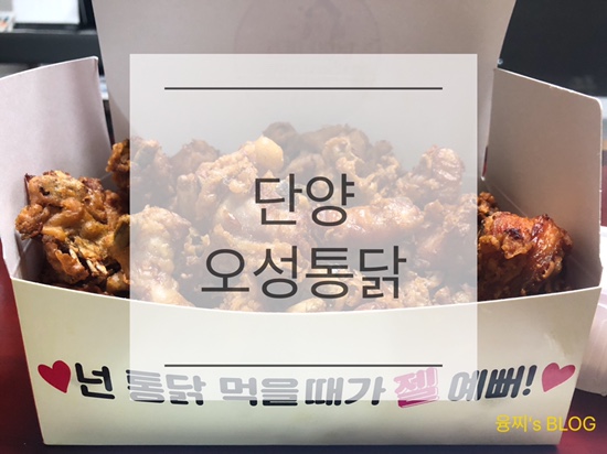  구경시장 맛집 ) 단양 마늘이 통채로 들어간 치킨, 단양 오성통닭