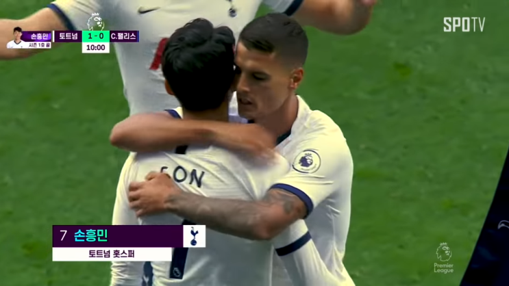  손흥민 멀티골 장면 / 토트넘 vs C.팰리스 경기 2019,09,15