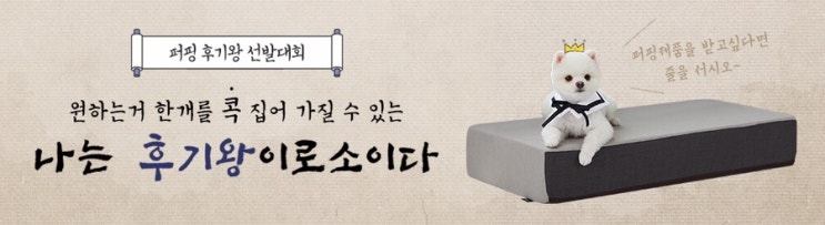  나는 후기왕이로소이다 :: 퍼핑에서 후기왕을 뽑는다고 해요!