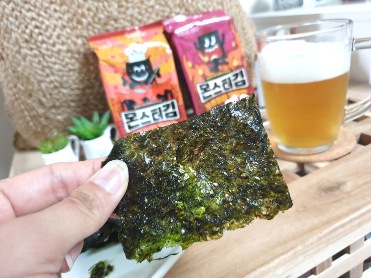  몬스터김 한정판 매운 마라맛김, 붉닭김 간단한 맥주안주로 굿!