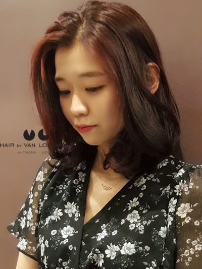  부평미용실 레드오렌지  2019가을염색